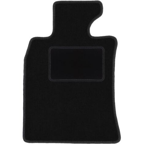 Tapis intérieur forme irrégulière - shaggy uni - noir - diam.60 cm - FOX
