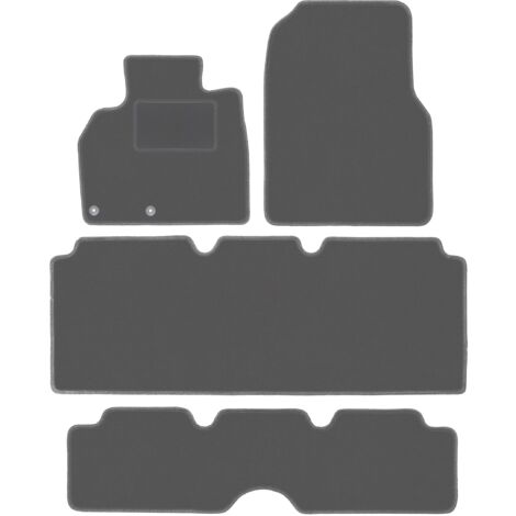 Tapis de voiture en velours graphite pour Renault Espace IV 7 places (2002-2012) – Doublure en polypropylène – Tapis conducteur renforcé