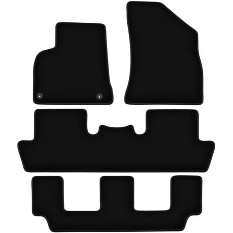 Tapis de sol en velours noir BASIC pour Peugeot 5008 I 7 places (2009-2017) (1/5)