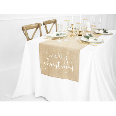 Eushine Chemin De Table En Jute Naturel - 183x30cm, Style Rétro Épissage Deux Couleurs Pour Décoration Mariage Et Intérieur