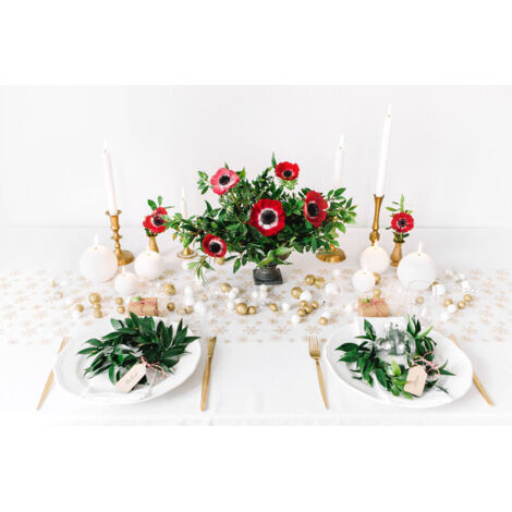 Bougie boule mate, blanche, 6 cm (1 paquet / 10 pièces) (1/5)
