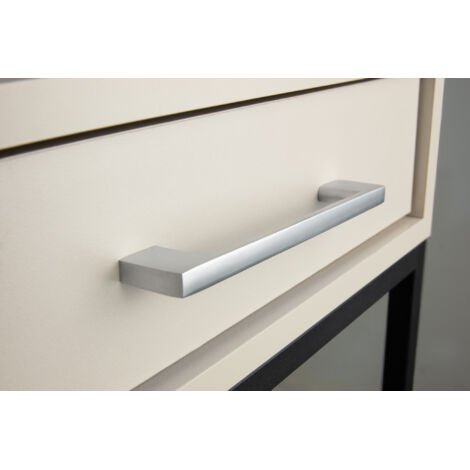 Poignée De Porte En Céramique Et Métal – Finition Argentée, Multicolore, Entraxe 10.2cm