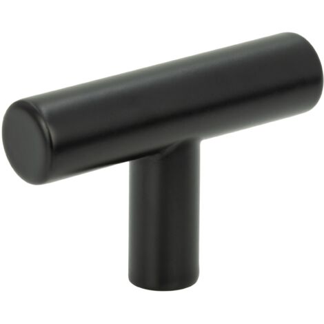 Bouton de meuble garde-corps en métal noir moderne (1/4)