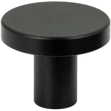 Bouton de meuble rond en métal noir 2,5 cm (1/4)