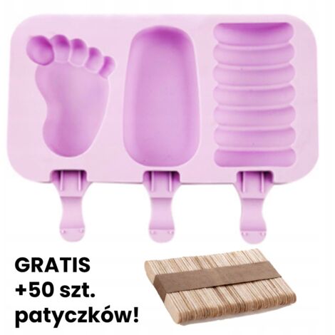 Moule en silicone pour glaces sur bâtonnet, 3 formes, jouet d'été (1/5)