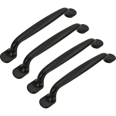 x Poignée de meuble noire 128 mm métal (1/5)