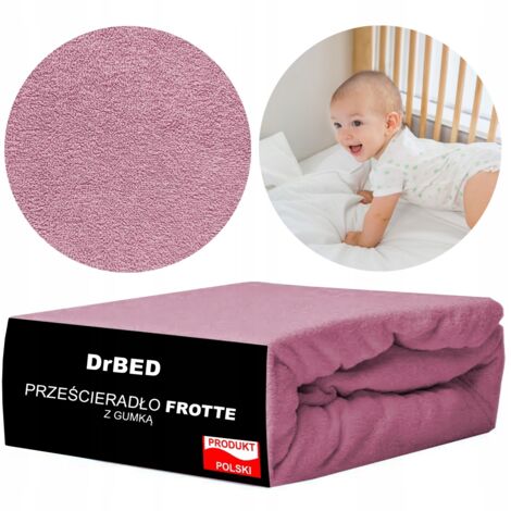 Drap-housse pour berceau 120x60, COULEUR DURABLE, Respirant, Rose PL (1/2)