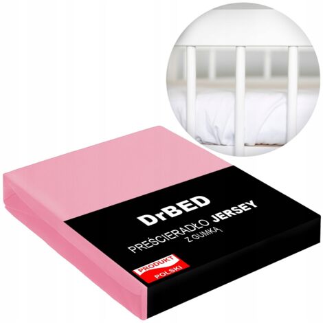 Drap-housse pour berceau 60x120 Jersey AIRFLOWING Durable Couleur Rose (1/4)