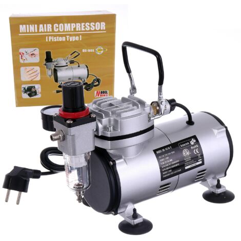 Compresseur d'aérographe pour maquettes, sans huile, silencieux, petit piston (1/5)