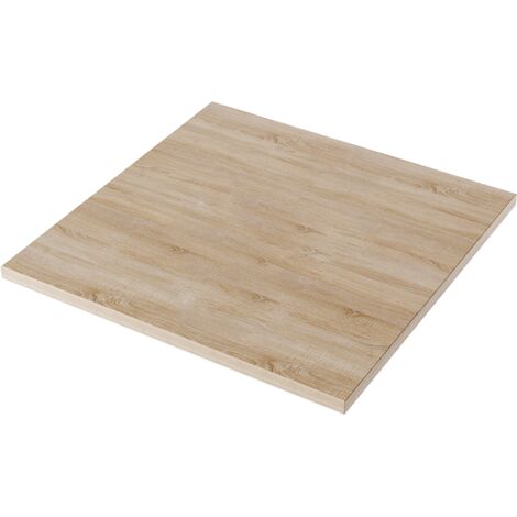 Plateau de table stratifié chêne Sonoma 90 x 90 cm – Résistant aux rayures et à l'humidité – Facile à nettoyer – Pour cuisines et salles à manger