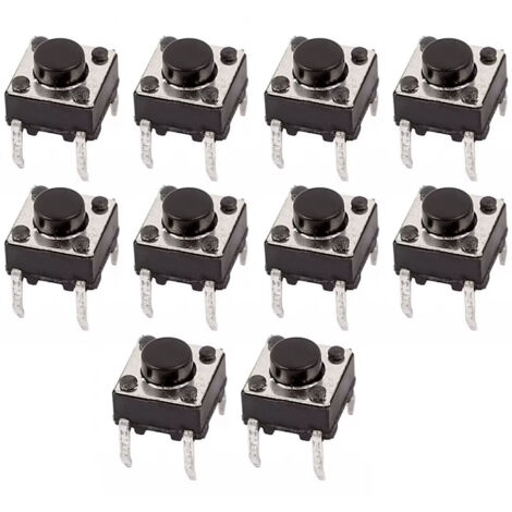 Micro-interrupteurs 6x6 mm pour télécommandes de porte de garage, lot de 10 (1/3)