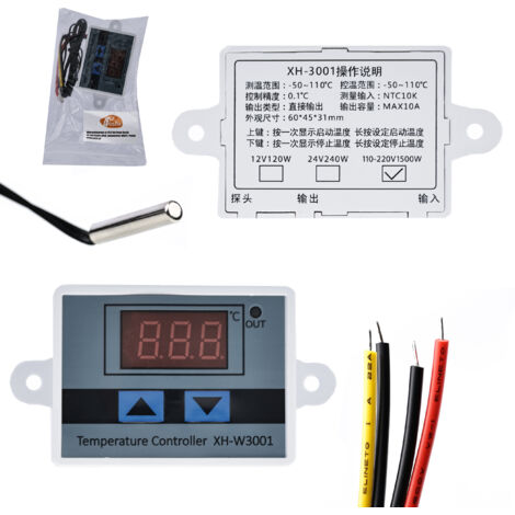 Thermostat électronique 110-240 V XH-W3001 1500 W (1/5)