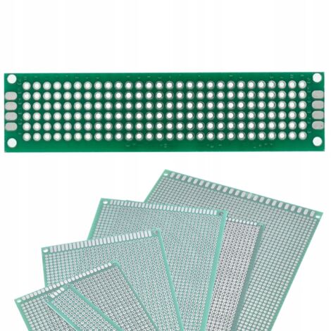 Circuit imprimé prototype universel double face 20 x 80 mm (vert) (1/5)