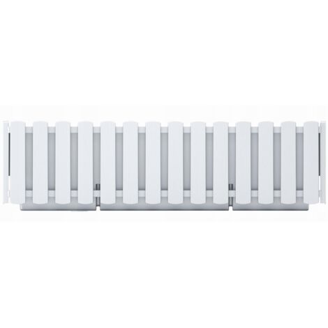Jardinière en plastique 58x18cm – Hauteur 16,5cm – Avec bouchons pour évacuation d'eau – Pour intérieur et extérieur – Prosperplast (1/6)