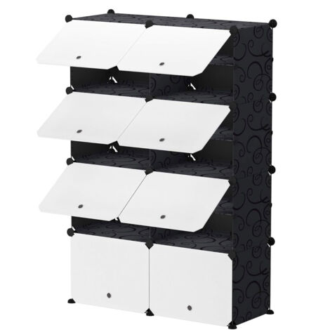 MEUBLE ÉTAGÈRE pour chaussures pantoufles MODULE ÉTAGÈRE 24 NIVEAUX 32 PAIRES DE CHAUSSURES (1/5)
