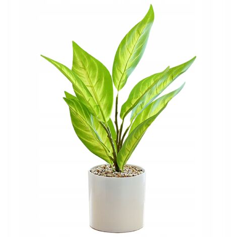 Plante artificielle en pot, buisson réaliste de 34 cm, décoration bonsaï (1/3)