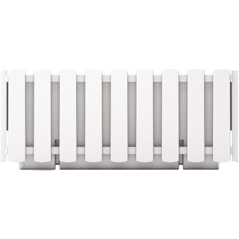 Prosperplast Jardinière de balcon  Boardee 38x18x16 cm - Blanc