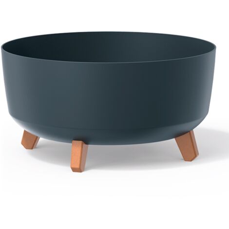 Pot de fleurs sur pieds 40cm – Hauteur 20cm – Plastique – Quatre pieds clipsables imitation bois – Pour intérieur et extérieur – Prosperplast