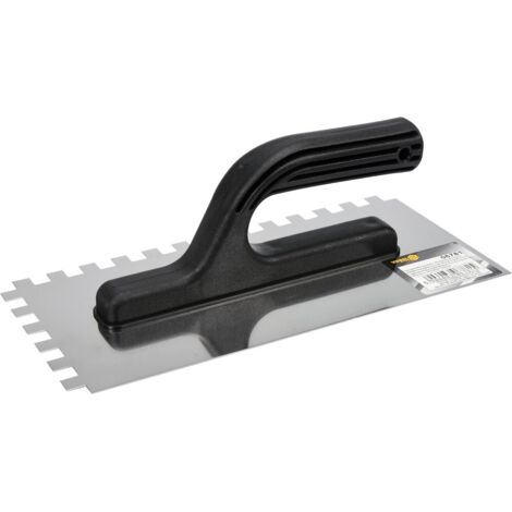 Truelle à enduire en acier inoxydable 270 x 125 mm, dents 10 x 10 mm / 06781 / VOREL