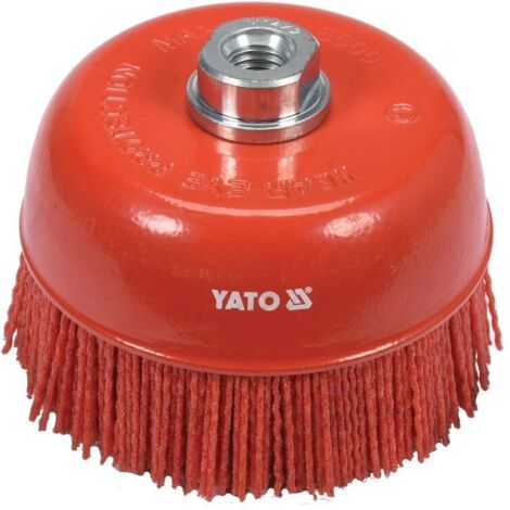 Brosse disque 125 mm m14 nylon rouge YT-47787 YATO