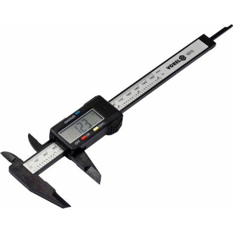 Pied à coulisse électronique Vorel 150 mm / 0,01 mm Carbone 15113