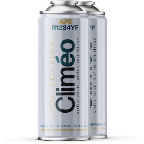 Climeo Réfrigérant écologique R1234yf 2x400ml Service de climatisation autonome