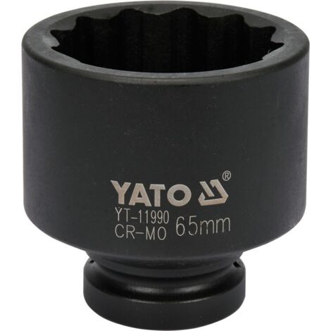 DOUILLE À CHOCS 1"""" 12 COUDE 65 mm POUR MOYEUX / YT-11990 / YATO