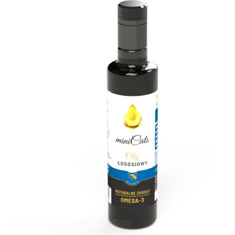 HUILE DE SAUMON pour chats 250 ml miniCats pressée à froid pour la peau et le pelage des chats