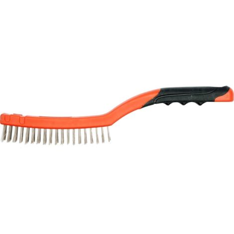 Brosse métallique, fil en acier inoxydable, 3 rangées, manche en plastique YT-6335 YATO (1/3)