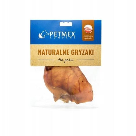 Friandise délicate et naturelle à mâcher pour chiens Petmex Oreille de porc 1 pièce.