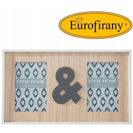 Cadre décoratif en bois pour 2 photos 37x21cm (1/5)