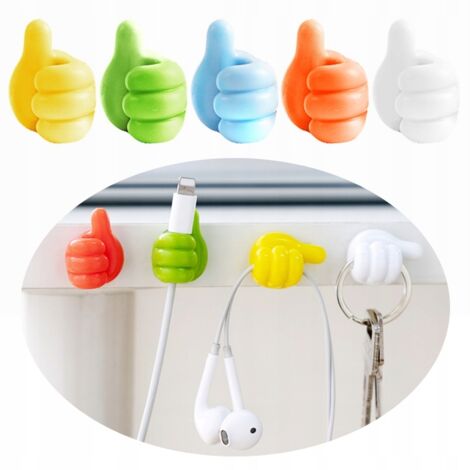 ENSEMBLE DE RANGEMENT DE CÂBLES 5 pièces, PORTE-CLÉS COLORÉES, ASSORTIMENT