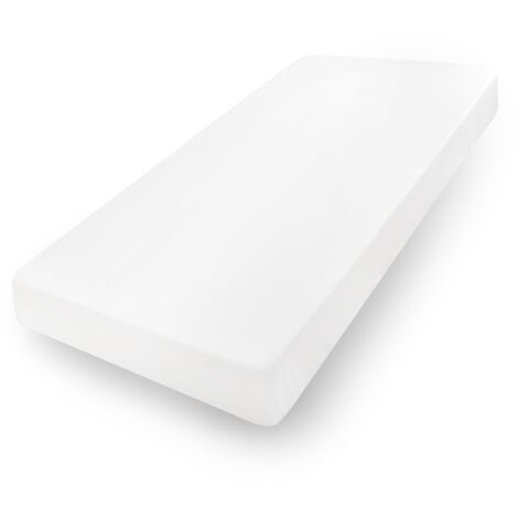 Drap jersey PREMIUM avec caoutchouc 90x200, 100x200x20, blanc01, MATEX (1/5)