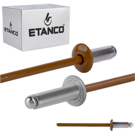 Rivets ouverts en aluminium 3,2 x 8 mm RAL 8003 (1/5)