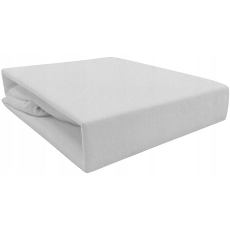 Drap-housse en jersey de coton, 90 x 200 cm, gris cendré (1/4)