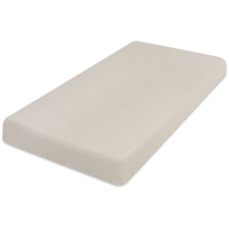 Drap MOUSSELINE avec élastique 90x200x25, beige clair15, MATEX (1/5)