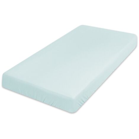 Drap-housse en mousseline 90x200x25, menthe33, matex (1/5)