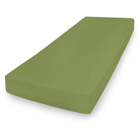 Drap jersey PREMIUM avec caoutchouc 90x200, 100x200x20, vert35, MATEX (1/5)