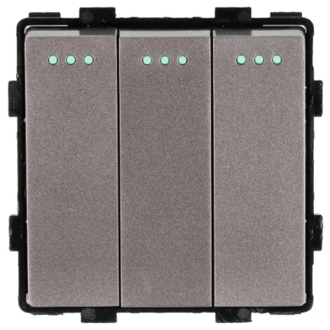 Module Design Interrupteur Module interrupteur mécanique triple gris