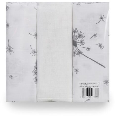 Couche MOUSSELINE, pack de 3 imprimés, taille. 70x80 (1/5)