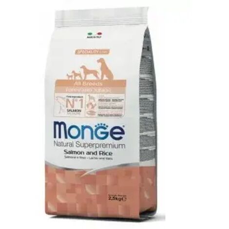 Saumon pour chiots Monge Speciality Line avec riz 2,5 kg