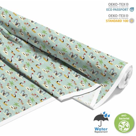 TISSUS DÉCORATIFS D'EXTÉRIEUR OXFORD - Motif Chiens en vacances (1/5)