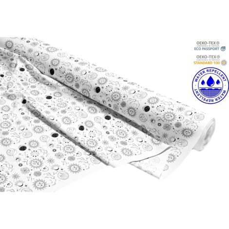 TISSUS DÉCORATIFS D'EXTÉRIEUR OXFORD - Motif Soleil et Étoiles I DR110 (1/5)