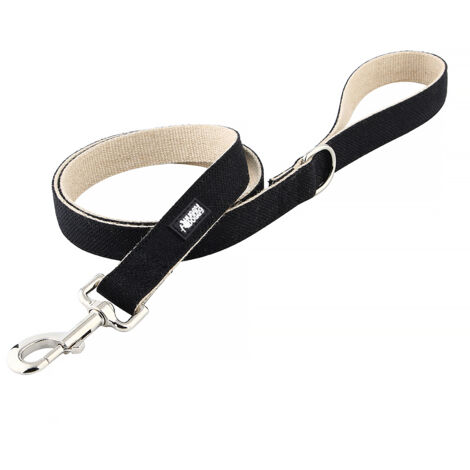 Laisse pour chien noire robuste HUGGY DOGGY light S (1/5)