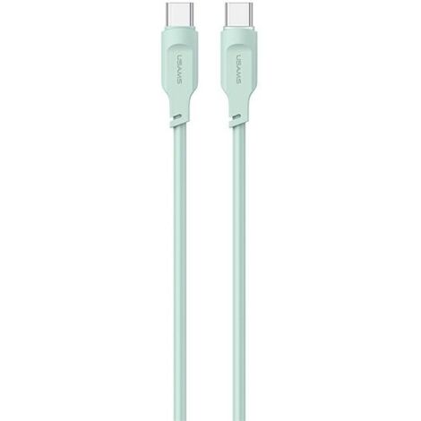 Câble USB-C vers USB-C USAMS 1,2 m, charge rapide 100 W, vert (1/5)