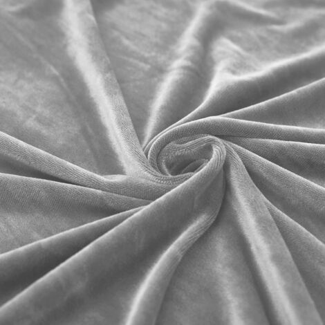 HOUSSE DE CANAPÉ EN VELOURS GRIS CLAIR 60-95 [22SL1] (1/5)