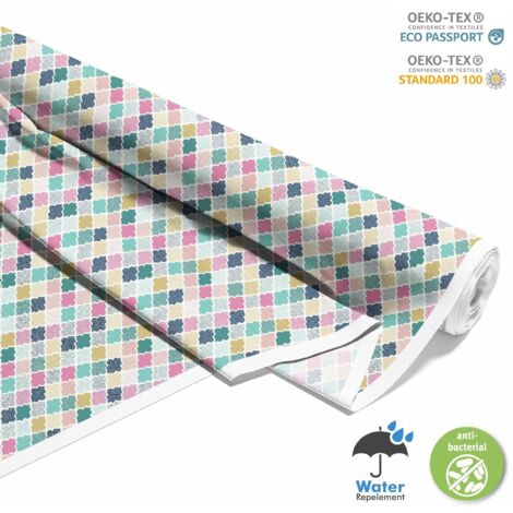 TISSUS DÉCORATIFS D'EXTÉRIEUR OXFORD - motif géométrique à pois (1/5)