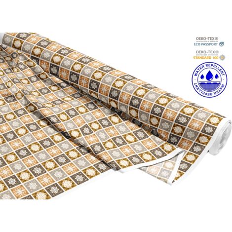 Tissu d'extérieur décoratif Oxford - Motif à carreaux orientaux I DR040 (1/5)