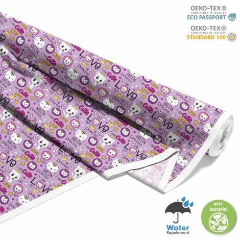 TISSUS DÉCORATIFS D'EXTÉRIEUR OXFORD - Motif Happy Cats I DX701 (1/5)