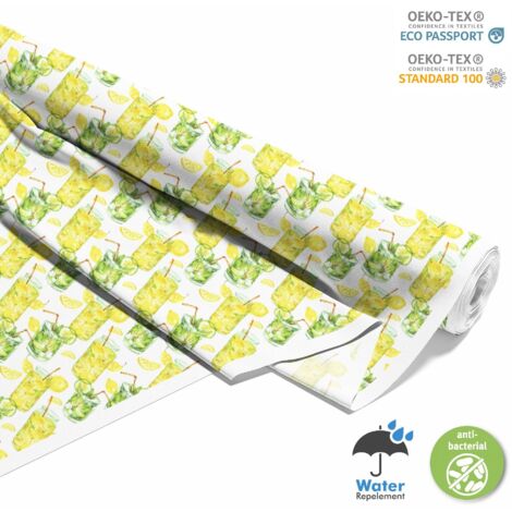 TISSUS DÉCORATIFS D'EXTÉRIEUR OXFORD - Motif Limonade Aquarelle (1/5)